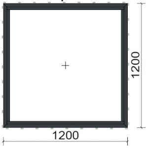 Fereastra rezistenta la foc 90 minute 1200x1200mm – Fixa - Imagine 2